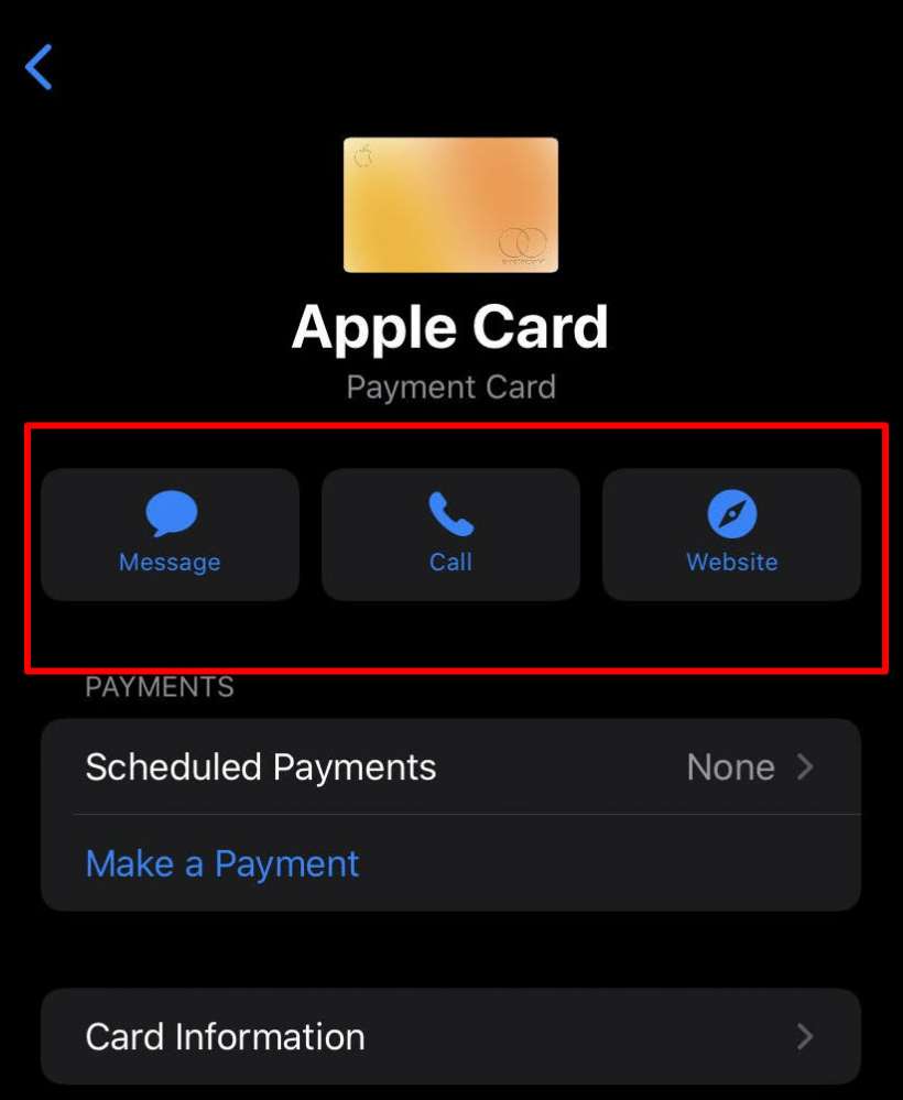Apple Card Contact