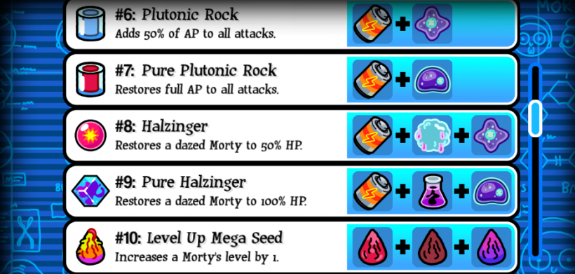 Crafting Recipes 6-10 Pocket Mortys Crafting Recipes 6-10