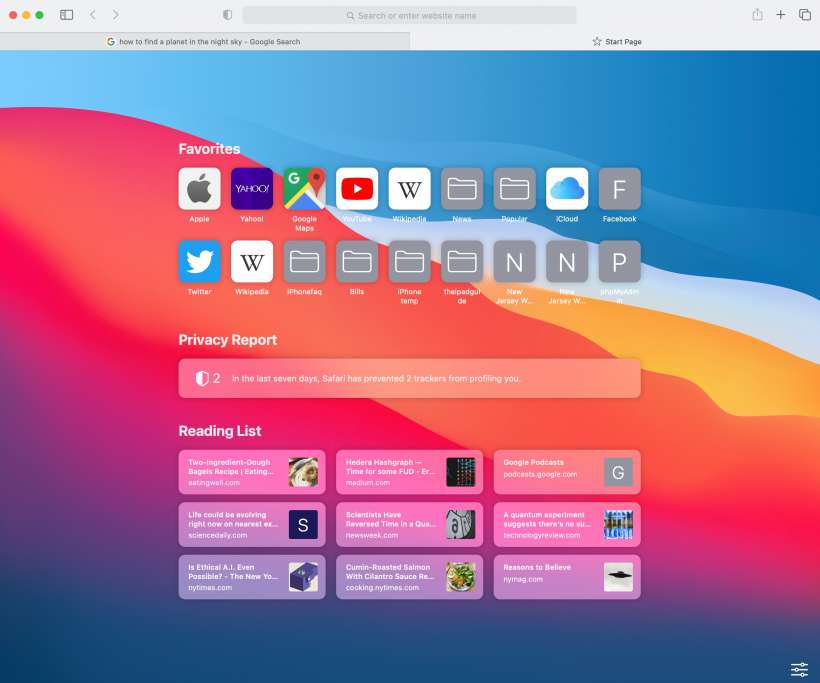 safari startseite mac