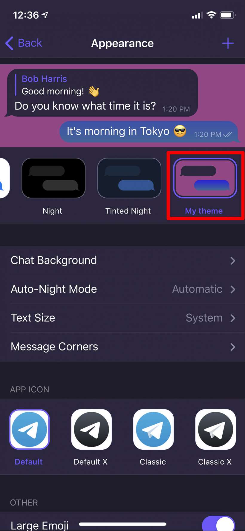 How to create a custom theme for Telegram on iPhone and iPad.