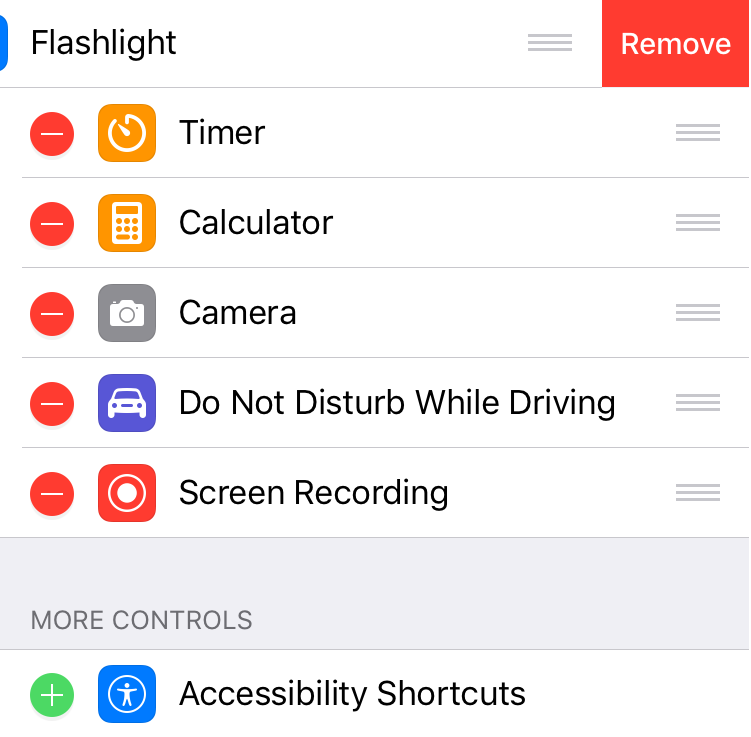 Customize Controls iOS 11 