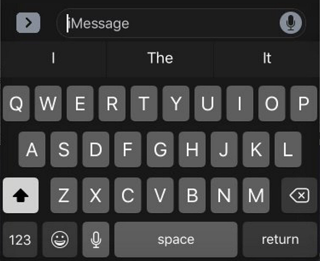 Dark Mode iOS keyboard
