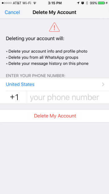 How to delete a WhatsApp account on iPhone and iPad.