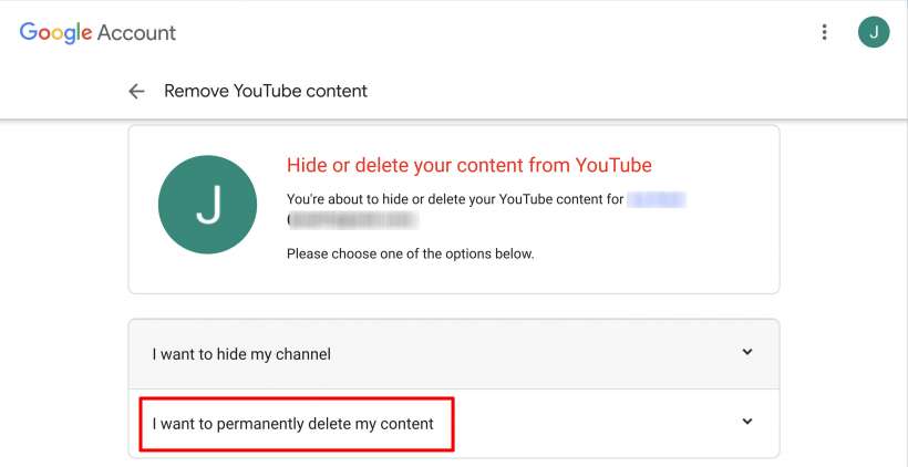 How to delete your YouTube channel.