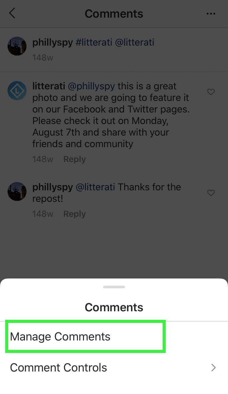 Instagram bulk delete comments 1