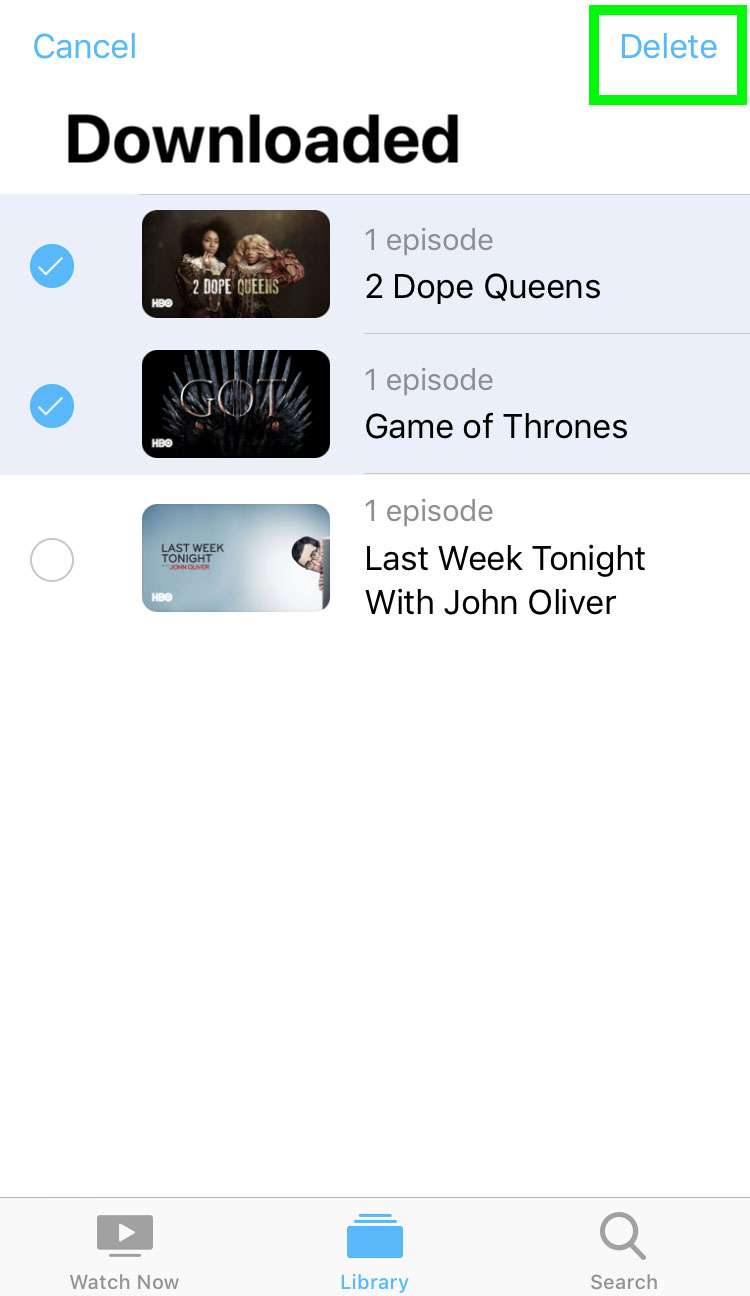 Delete stored shows iOS Apple TV app 5 Delete stored shows iOS Apple TV app 5