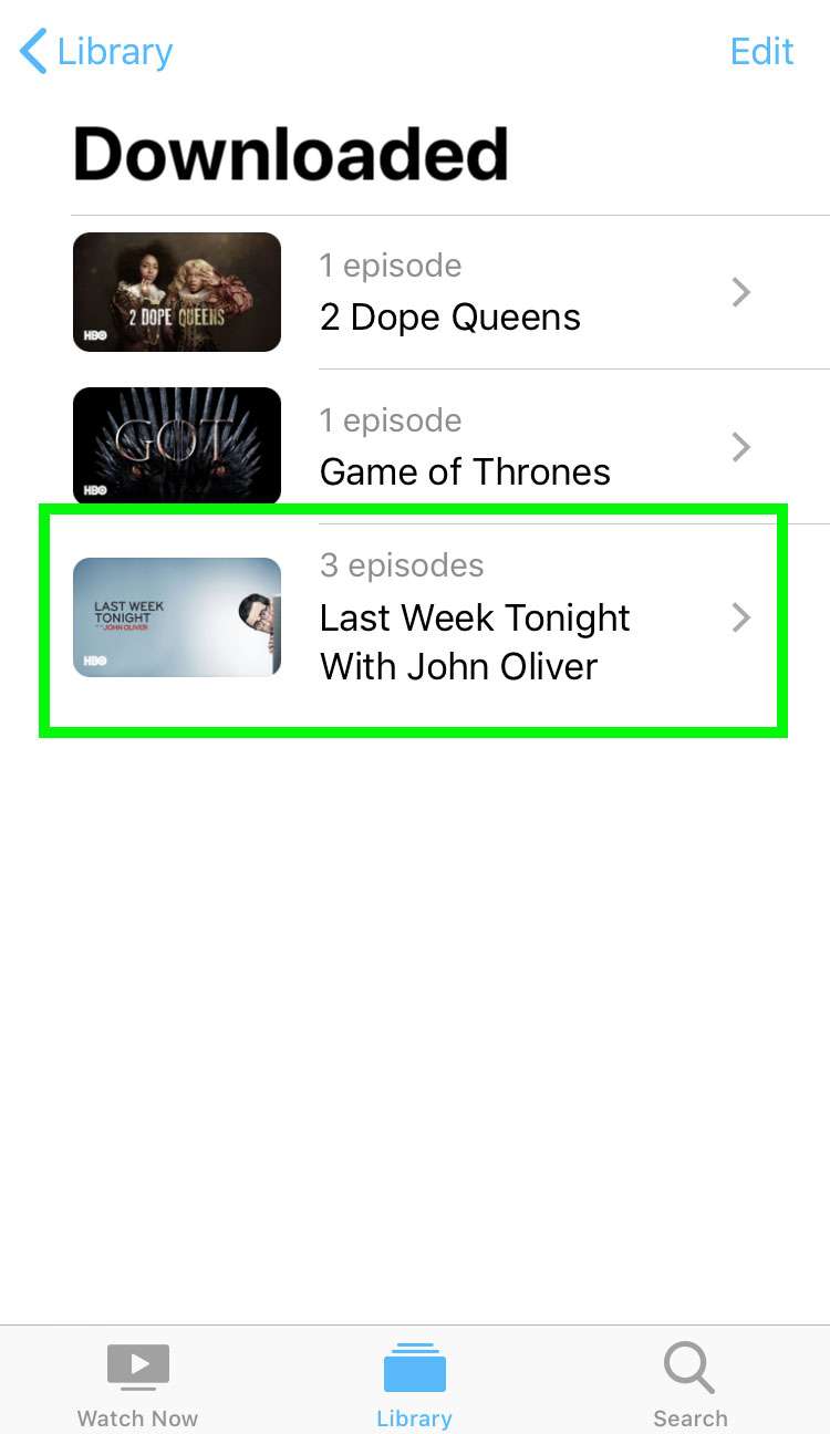 Delete stored shows iOS Apple TV app 6