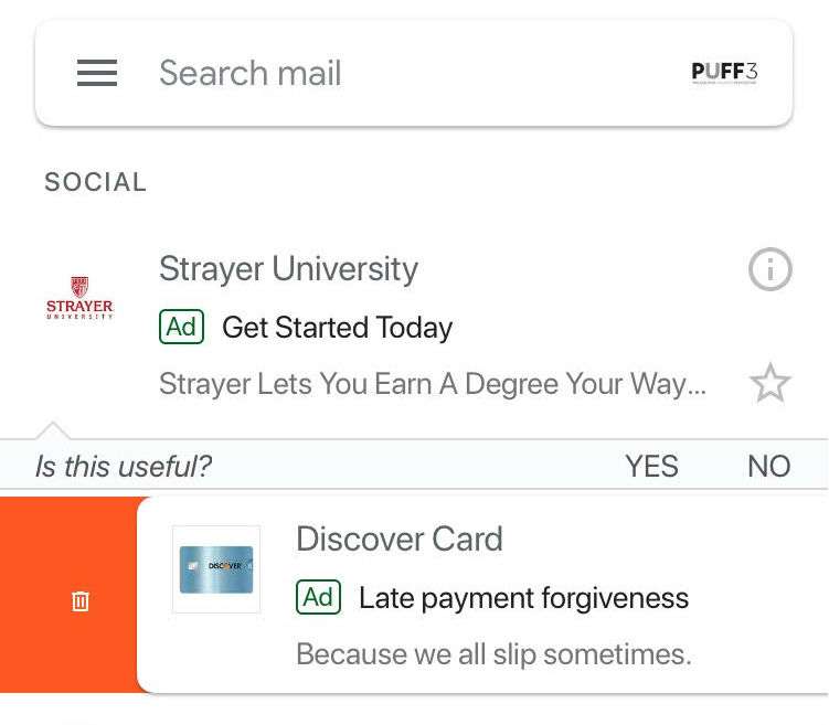 Swipe to Delete Swipe to Delete Gmail