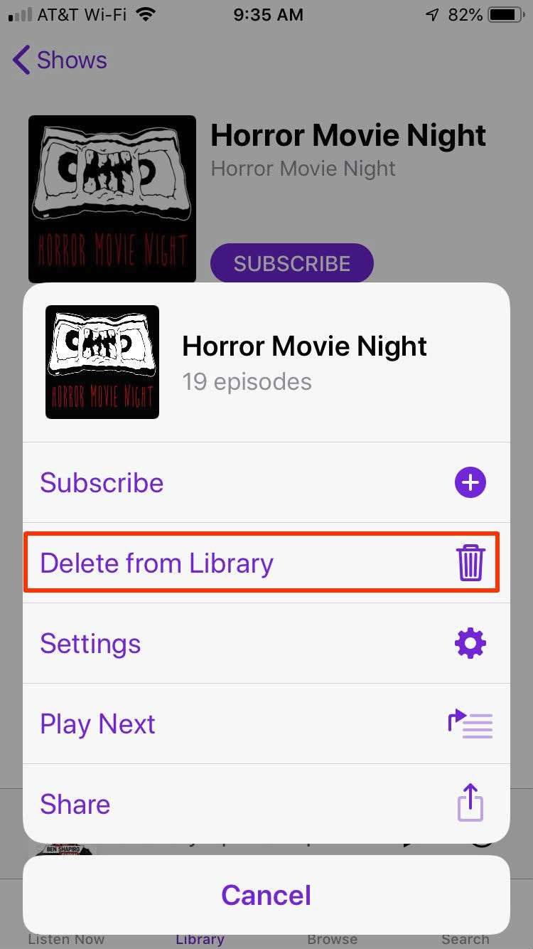 Delete Podcast