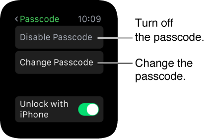 Apple Watch Passcode Settings