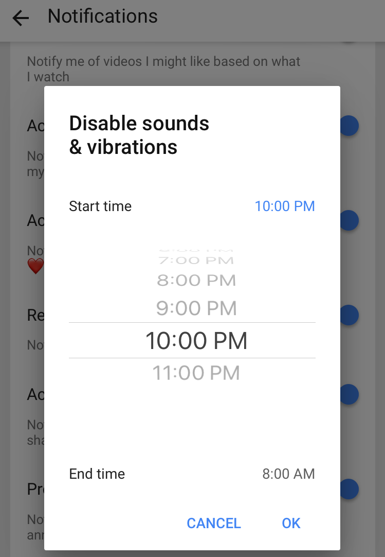 Disable Sounds and Vibrations