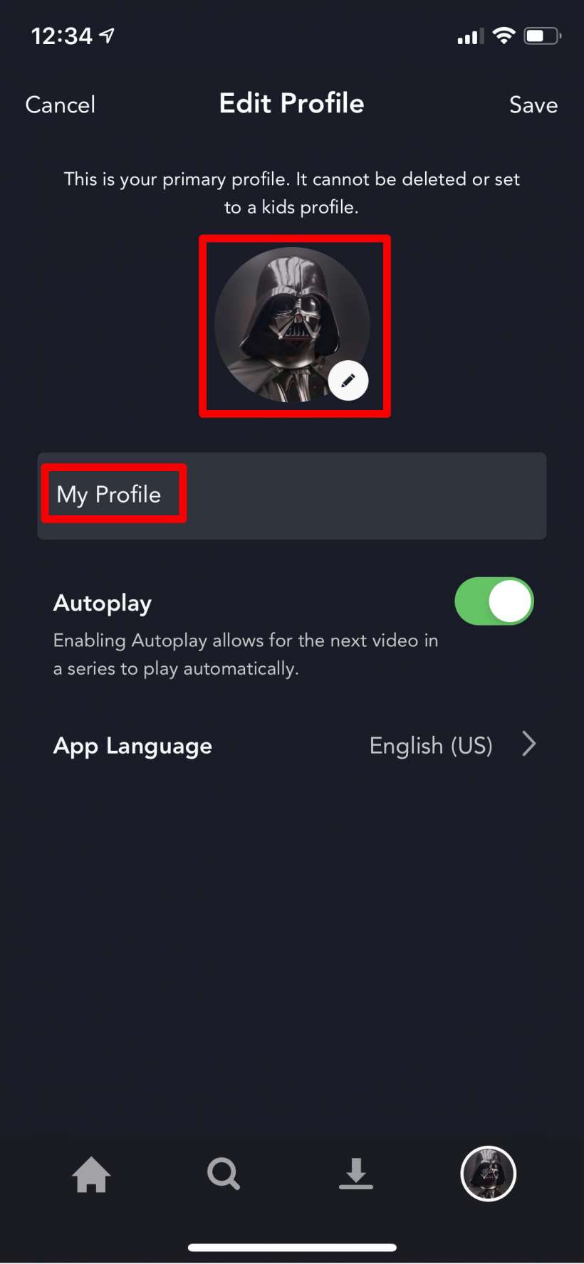 How to change your Disney+ profile picture photo and name on iPhone and iPad.