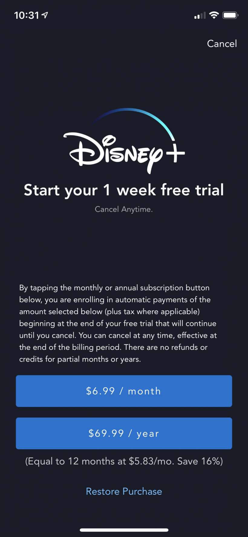 How to start your free one week trial period of Disney+ on iPhone and iPad. How to start your free one week trial period of Disney+ on iPhone and iPad.