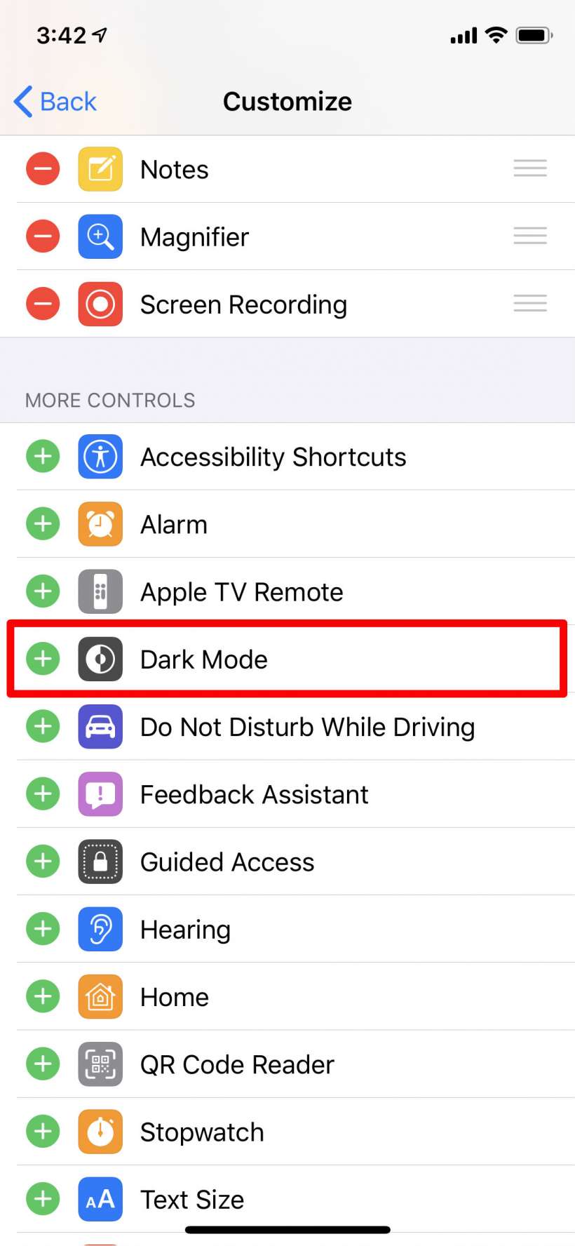 How to add a dark mode button to the Control Center on iPhone and iPad.