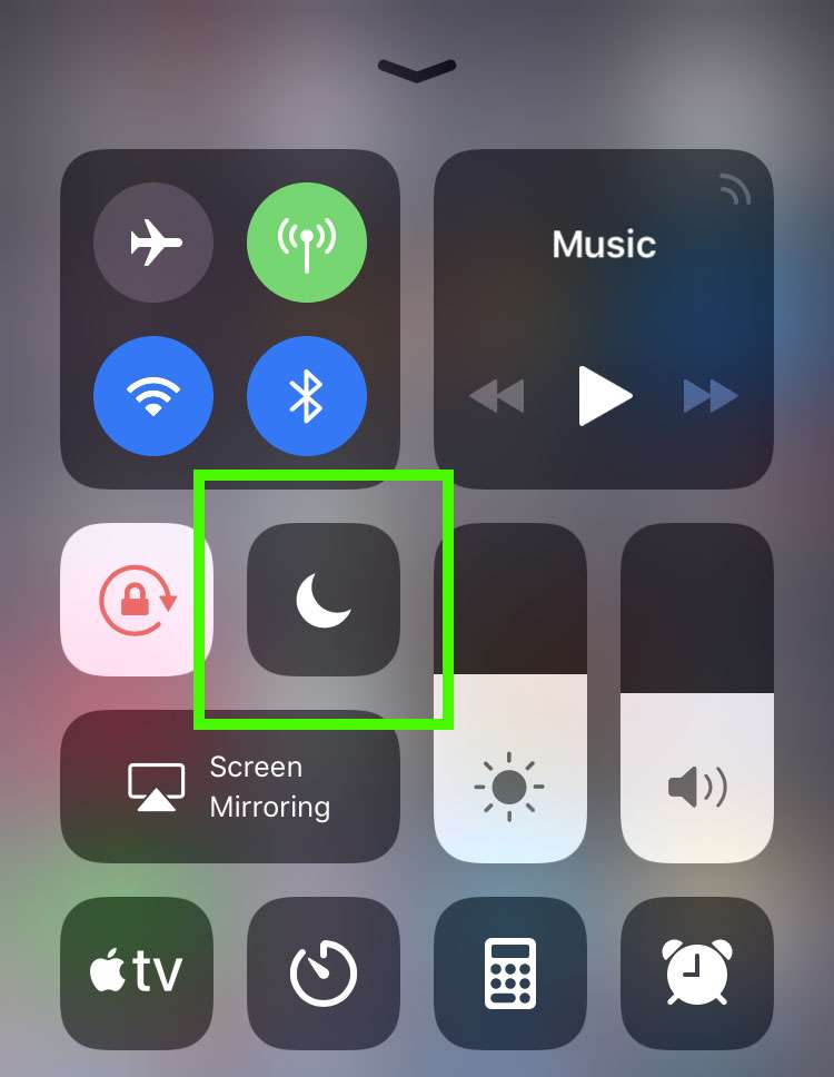 Do Not Disturb Control Center