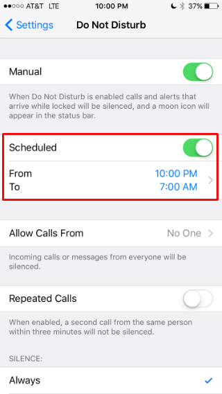 How to configure your iPhone's Do Not Disturb settings.