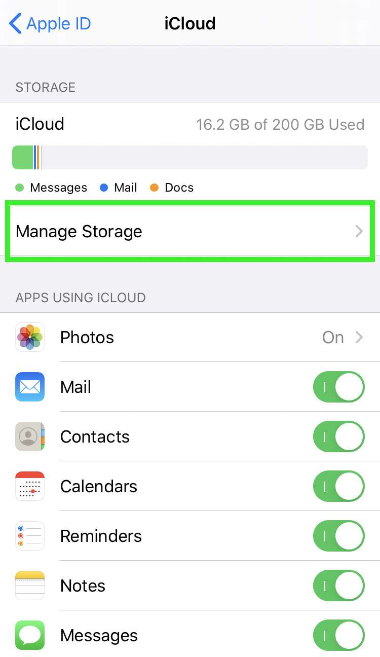 Downgrade iCloud storage plan 3