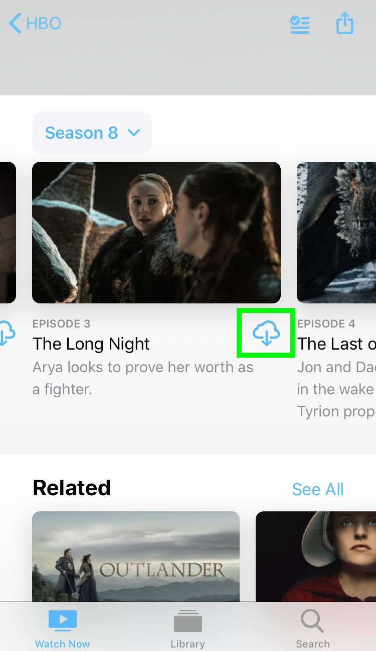 HBO show download iOS device 2