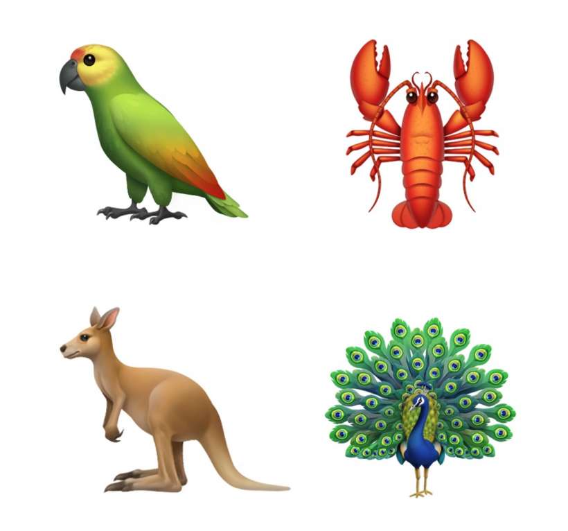 Apple Emoji 2018 creatures