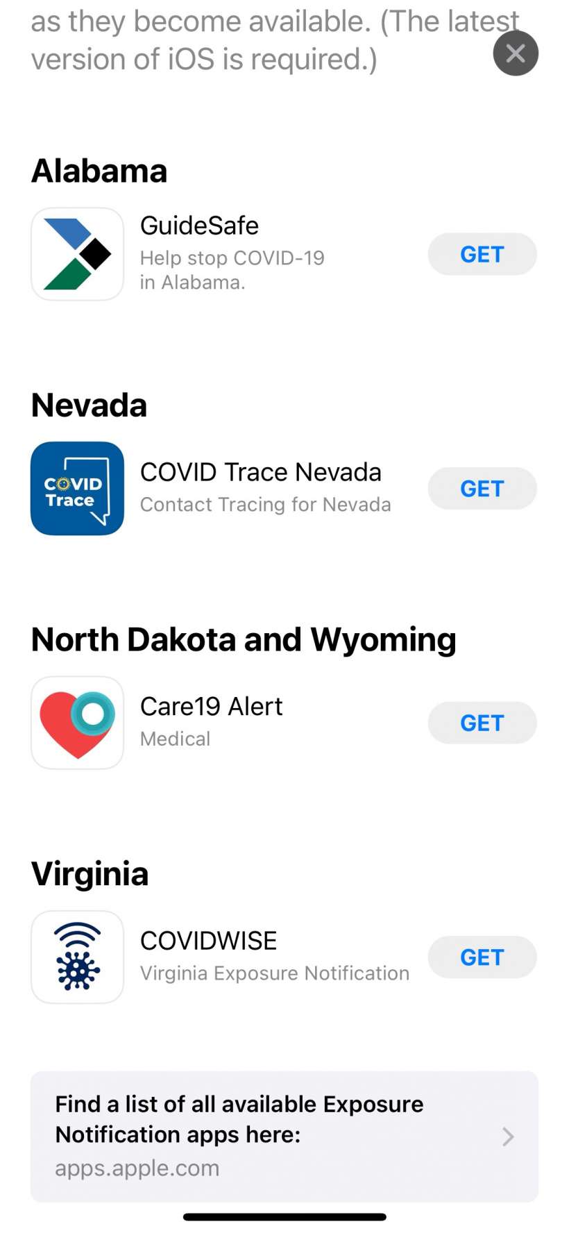 How to check if COVID-19 Exposure Notifications are available in your area, country, state or province on iPhone and iPad.