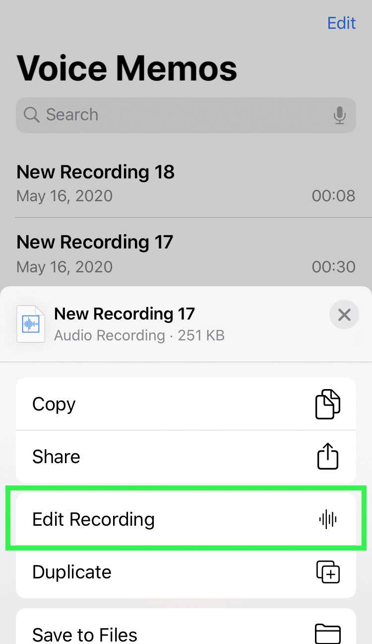 Voice Memos enhance 3