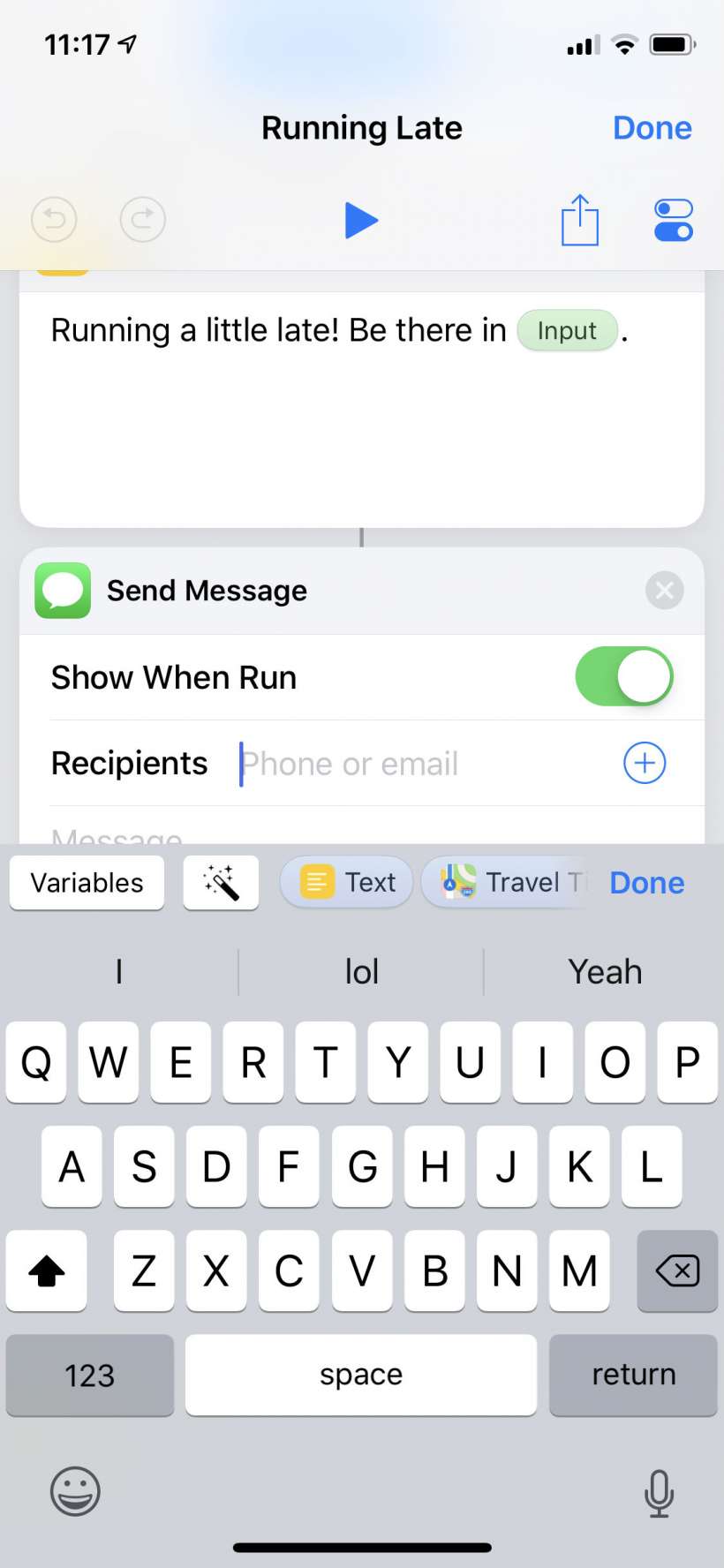 How to change Shortcuts programs on iPhone and iPad.