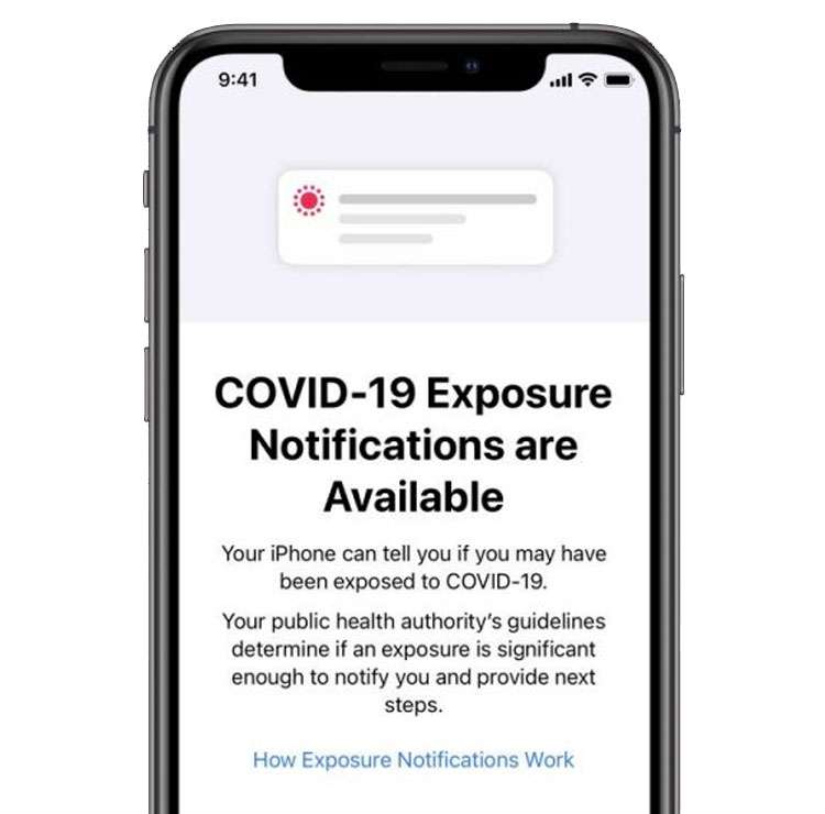 COVID-19 Exposure Notifications iPhone