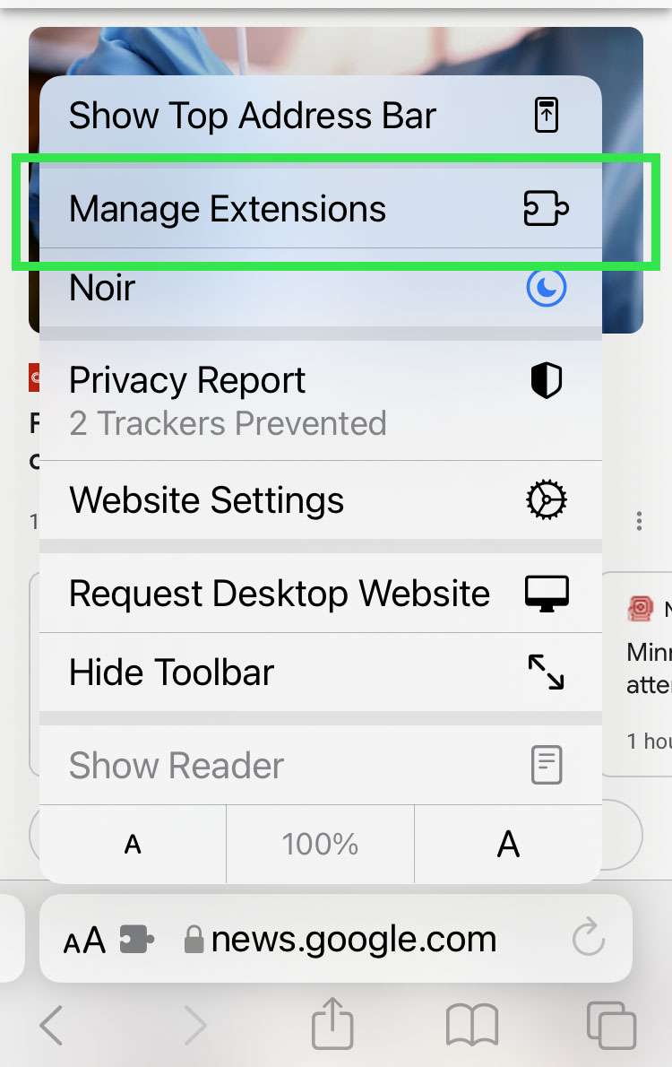 iOS Safari extensions 9
