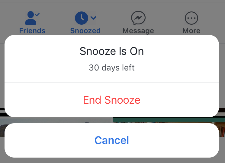 Facebook Unsnooze