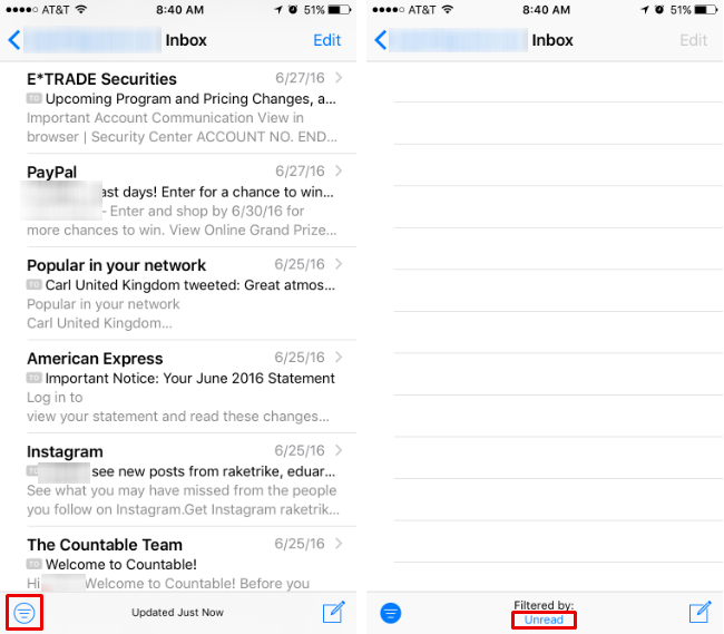 How to use mail filters in iOS 10.