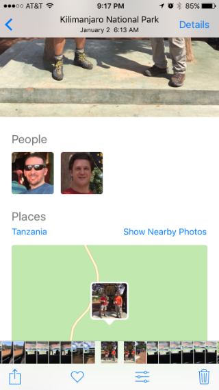 How to view photo details in iOS 10.