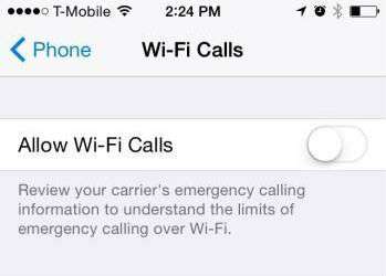 How to turn on Wi-Fi calling in iOS 8.