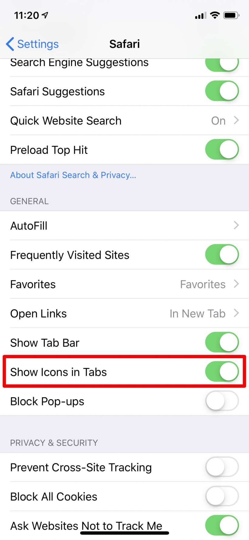 How to enable favicons in Safari for iPhone and iPad.