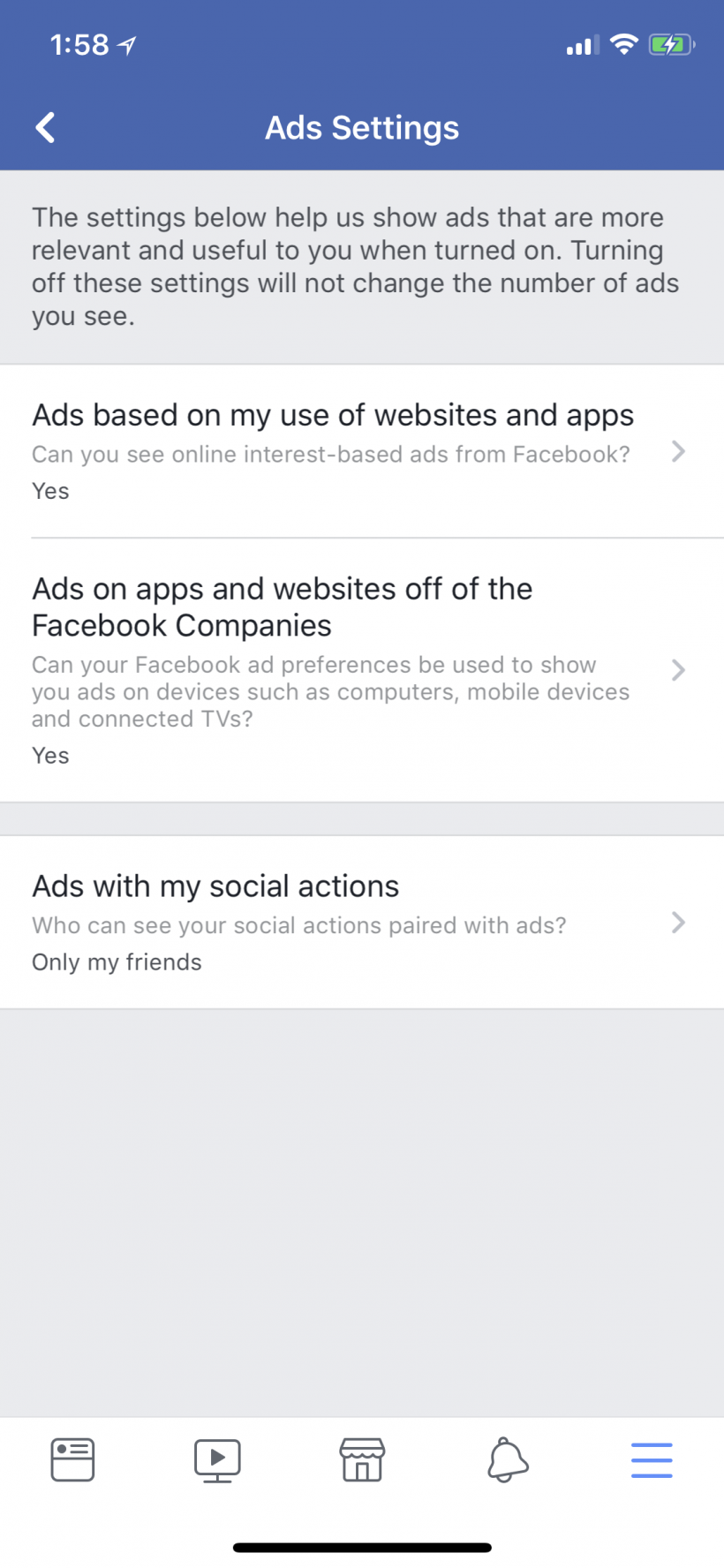 How to manage your Facebook Ad Preferences on iPhone and iPad.