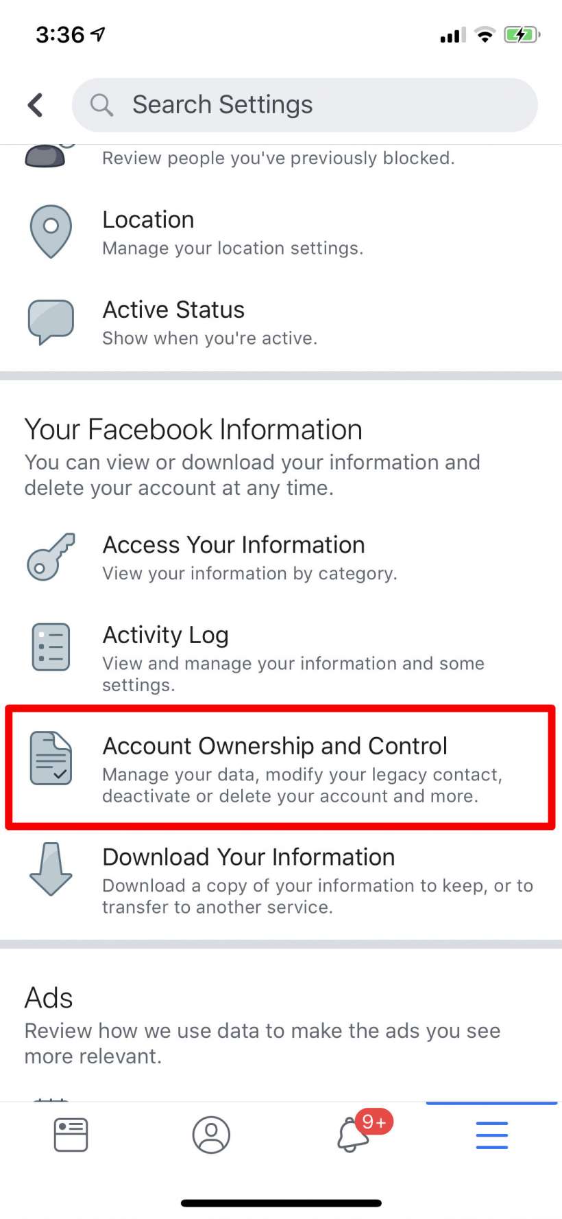 How to add a legacy contact and have your Facebook account deleted after you die.