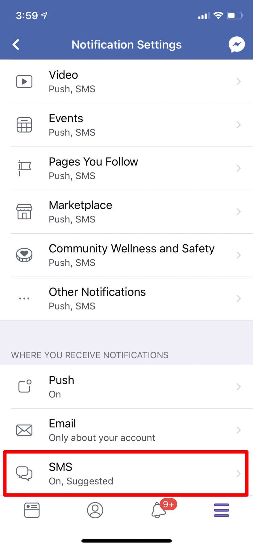 How to stop Facebook from texting and emailing notifications on iPhone and iPad.