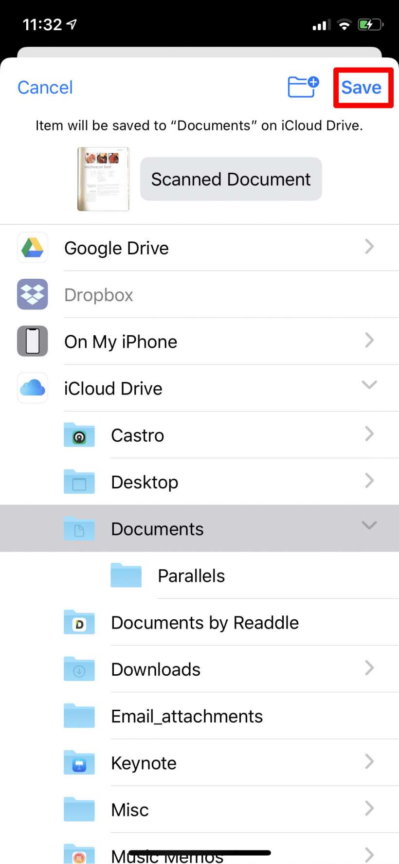How to scan documents from the Files app on iPhone and iPad.