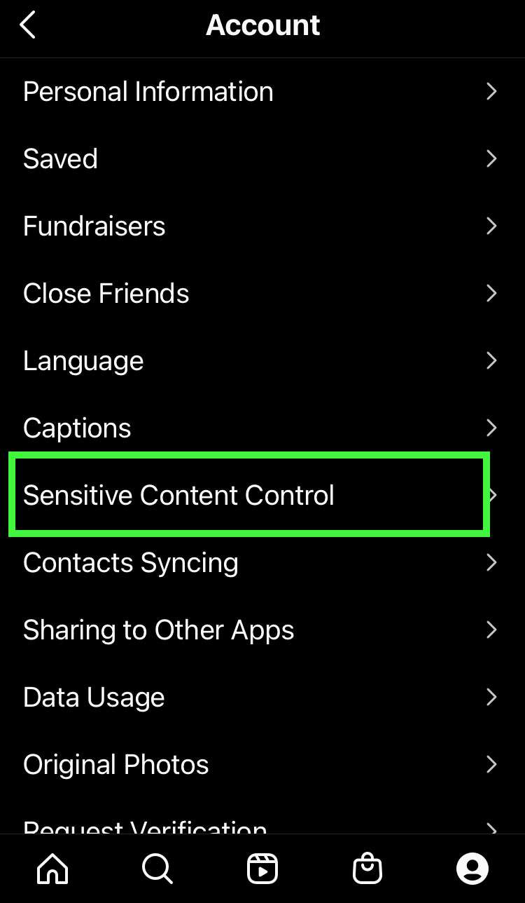 Instagram Sensitive Content Control 5