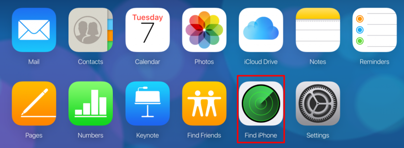 iCloud.com Find My iPhone Computer