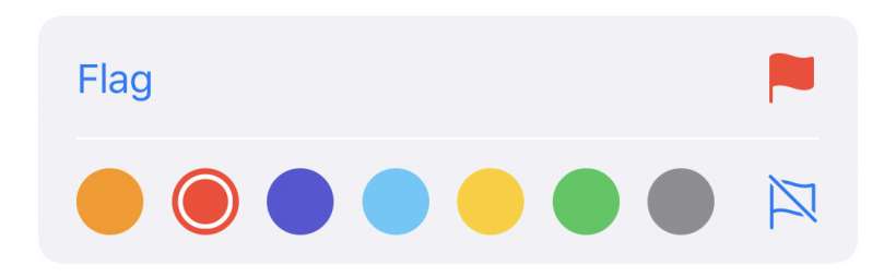 How to flag emails with different color flags on iPhone and iPad.