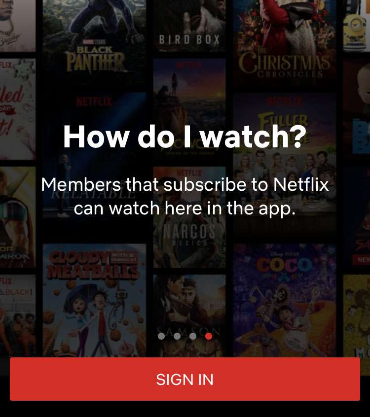 Netflix sign-up