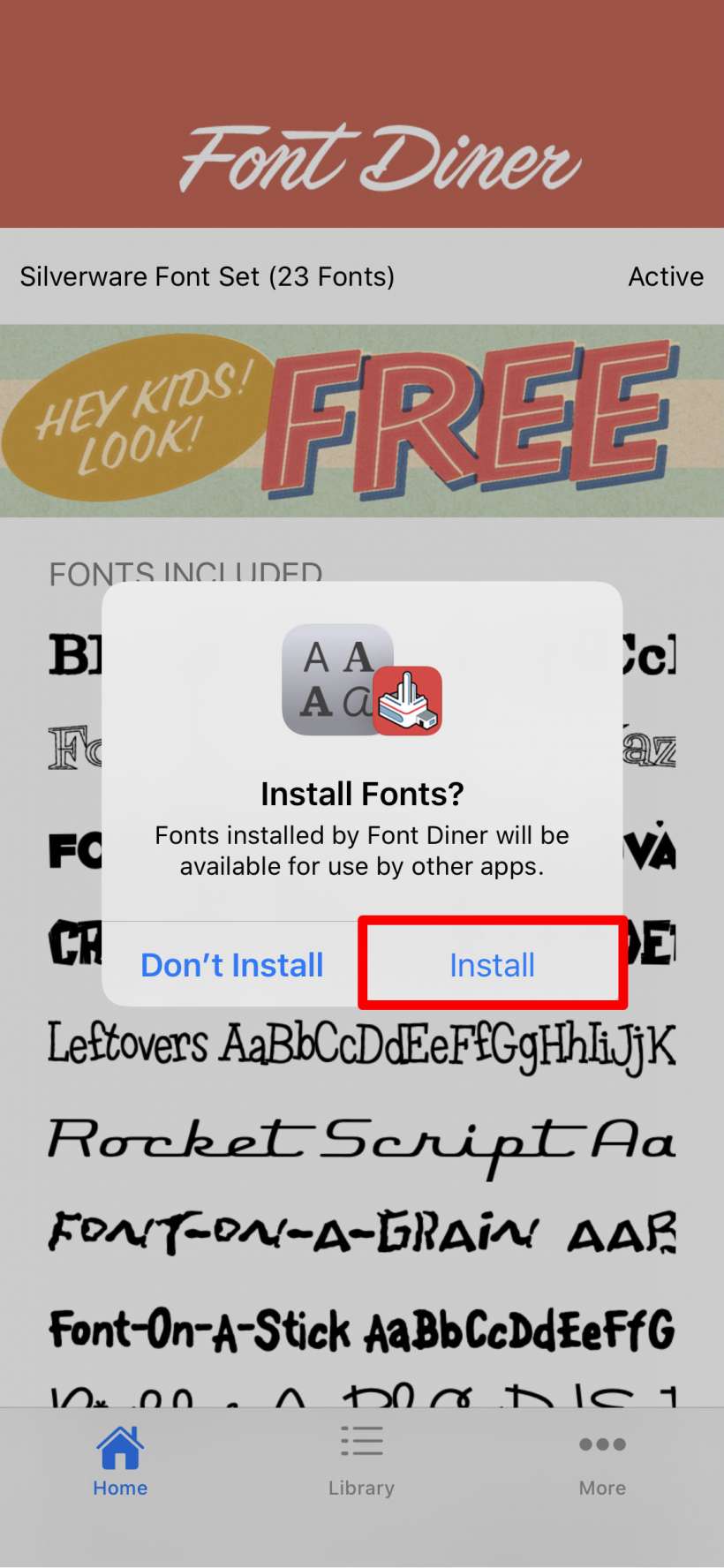 How to install and uninstall fonts on iPhone and iPad using the font manager.