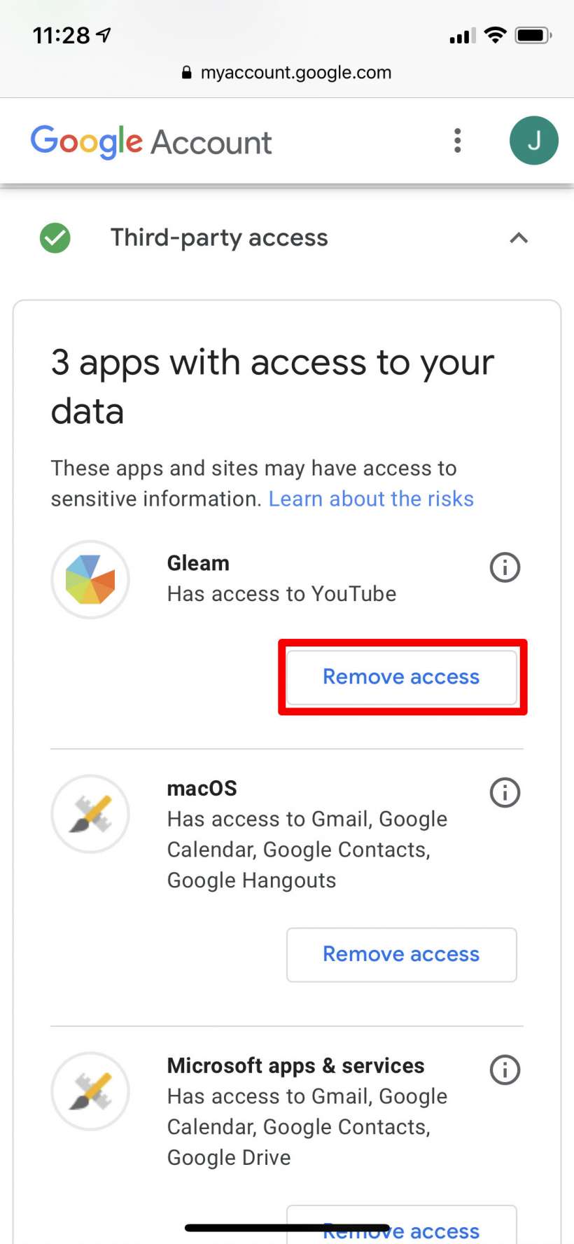 How to check and revoke third party access to your Google account.