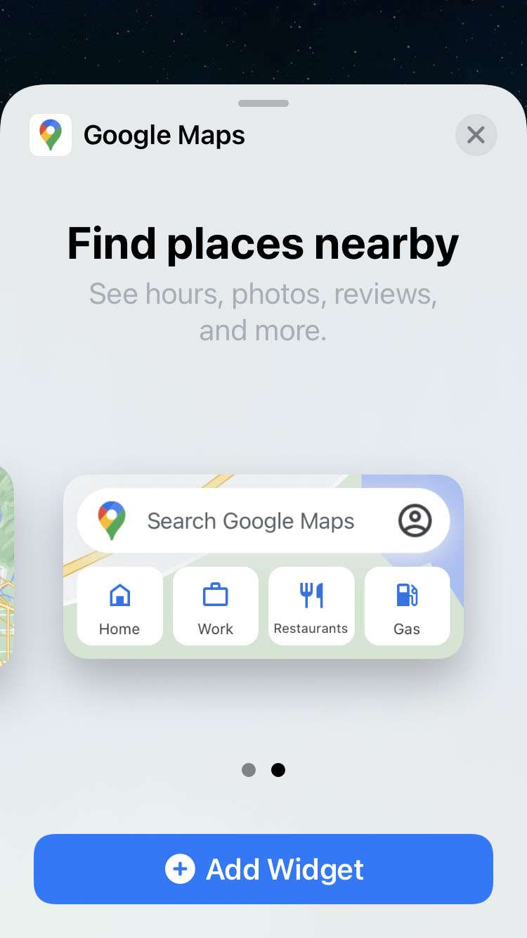Google Maps iOS Widget 4