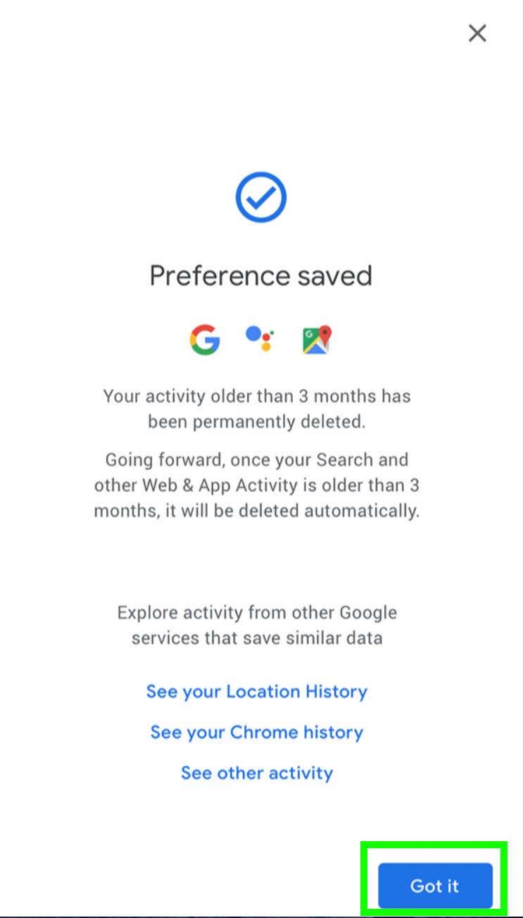 Google Activity history privacy data 4