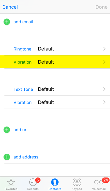 iOS custom vibration 3