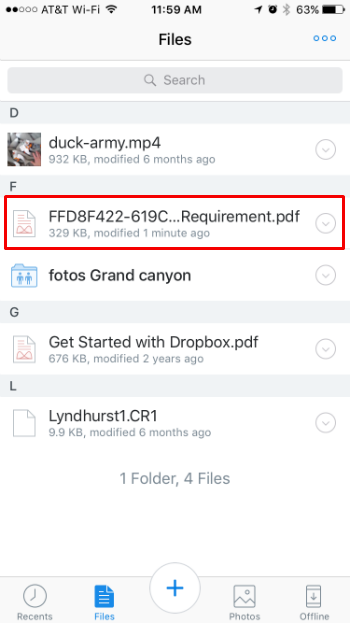 How to transfer a file from iCloud Drive directly to Dropbox on iPhone and iPad.