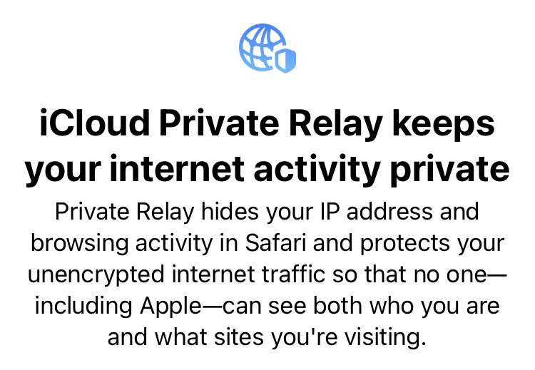 Apple iCloud Private Relay 