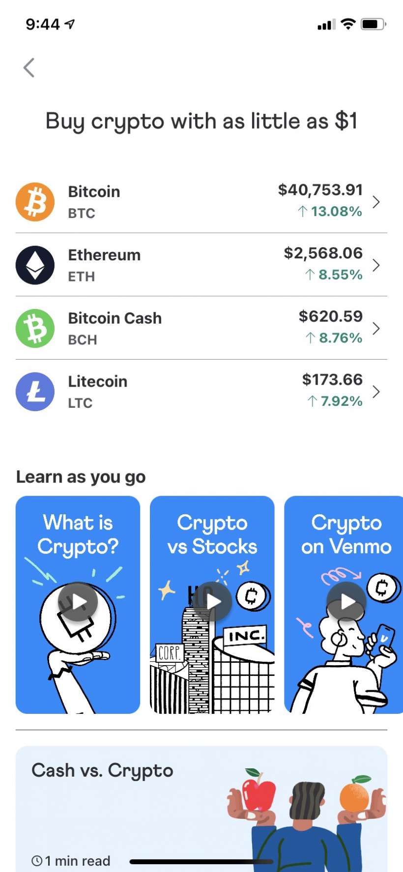 Crypto on Venmo