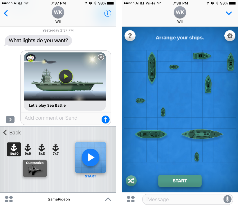 iMessage games for iPhone and iPad - Game Pigeon.